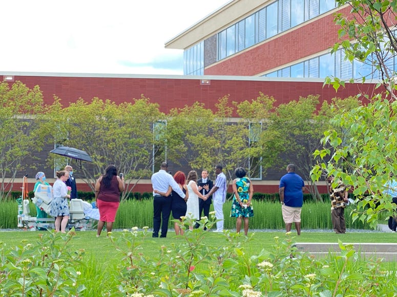 A first of its kind wedding at Lake Forest Hospital, as a mother with terminal cancer is able to witness her daughter's wedding. A first of its kind wedding at Lake Forest Hospital, as a mother with terminal cancer is able to witness her daughter's wedding.