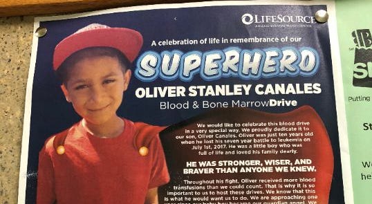Ten-year-old Oliver Canales died on July 1st, 2017 after a long battle with Leukemia.
