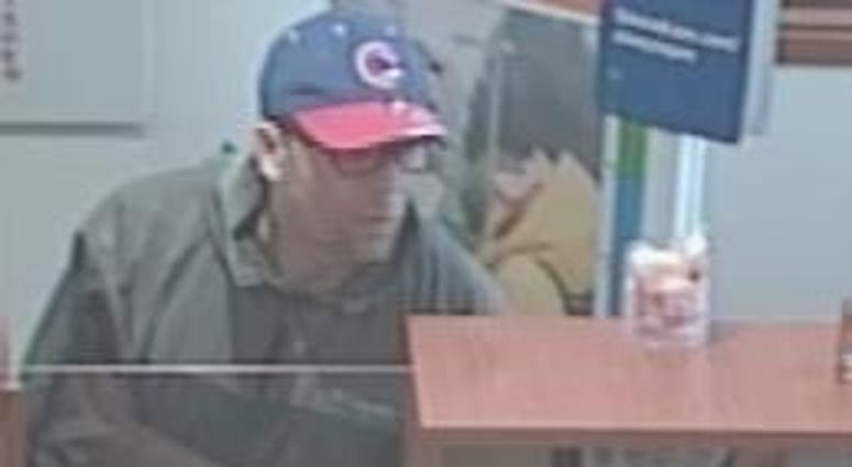Video frame of a suspected bank robber on Sept. 28, 2018 in Niles, IL