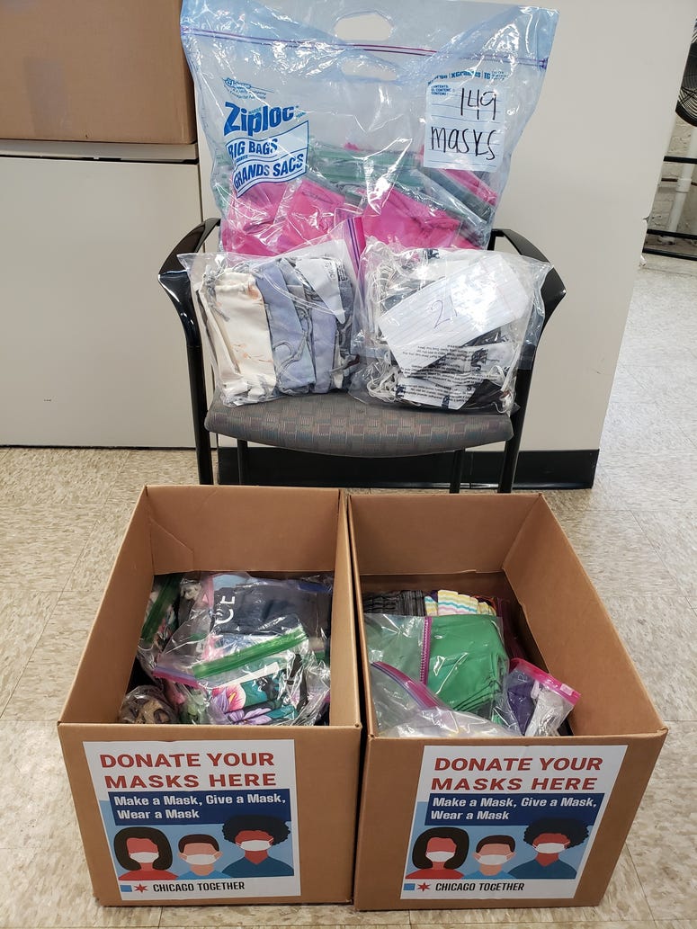 Drop off masks