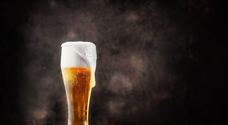 A pint of frosty beer