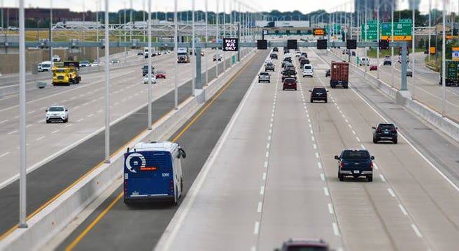 Pace Bus Flex Lane