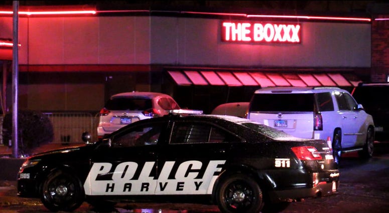 Four men were wounded early Saturday in a shooting at a strip club in Harvey. Four men were wounded early Saturday in a shooting at a strip club in Harvey.