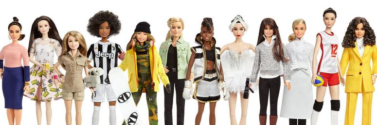 Barbie Global Role Models include: Vicky Martin Berrocal, Xiaotong Guan, Bindi Irwin, Sara Gama, Chloe Kim, Martyna Wojciechowska, Nicola Adams OBE, Yuan Yuan Tan, Patty Jenkins, Hélène Darroze, Hui Ruoqi, and Leyla Piedayesh