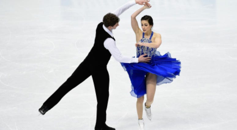 ST PAUL, MN – JANUARY 22: Alissandra Aronow and Collin Brubaker compete in the Short Dance at the 2016 Prudential U.S. Figure Skating Championship on January 22, 2016 at Xcel Energy Center in St Paul, Minnesota.