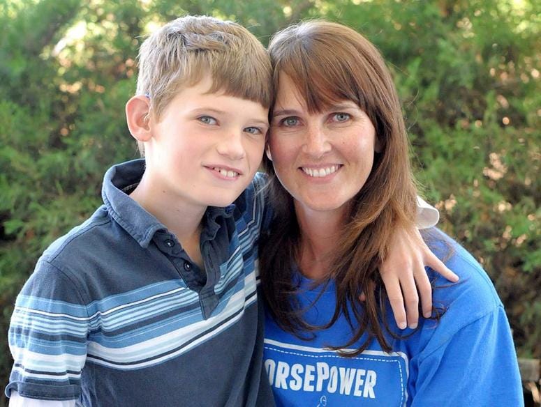 Carrie Capes and son, Max