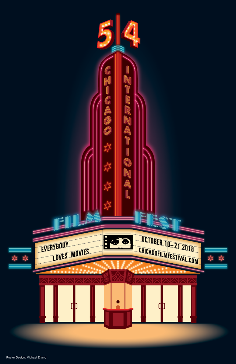 Michael Zhang's winning poster for 54th Chicago International Film Festival