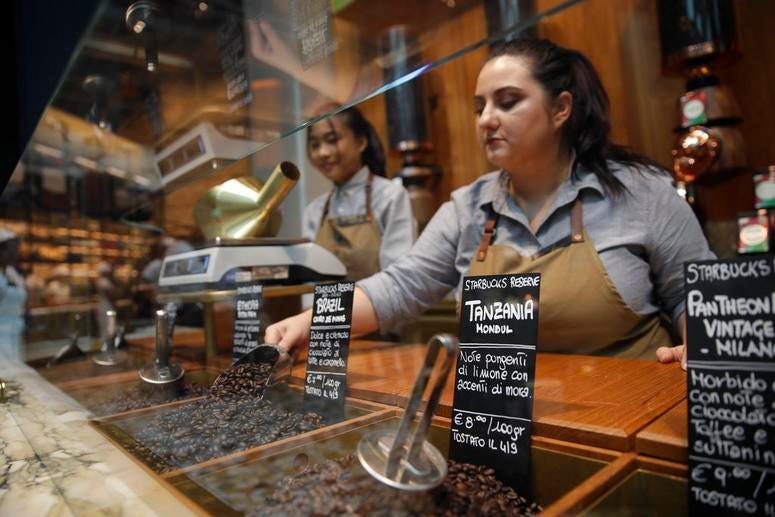 Starbucks store in Milan, Italy