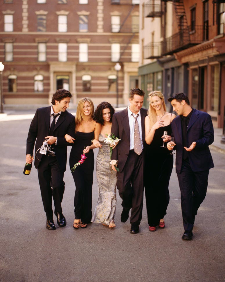 Cast members of NBC's comedy series "Friends." Cast members of NBC's comedy series "Friends."