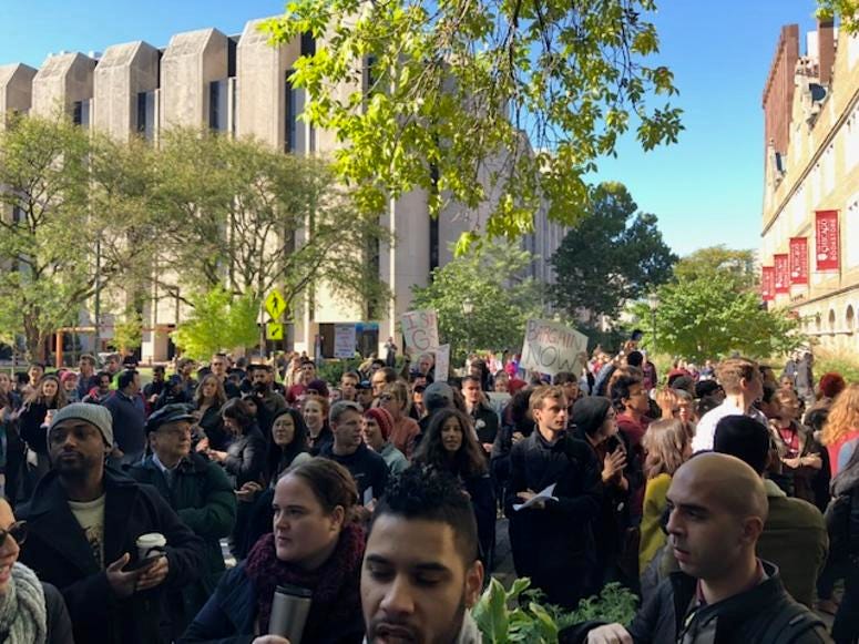 Graduate Student Workers Stage Walkout