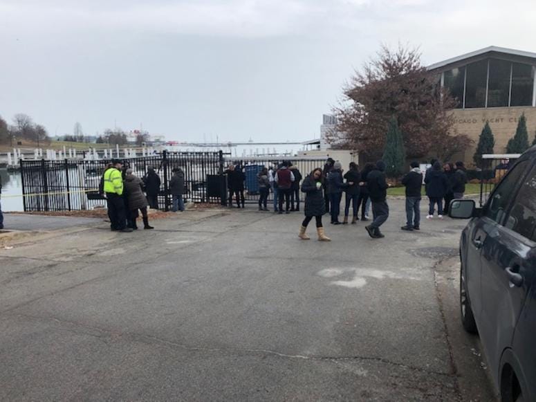 Family waited anxiously Tuesday morning as police recovered two bodies from a submerged vehicle in Lake Michigan possibly linked to two men who went missing from River North over the weekend. Family waited anxiously Tuesday morning as police recovered two bodies from a submerged vehicle in Lake Michigan possibly linked to two men who went missing from River North over the weekend.