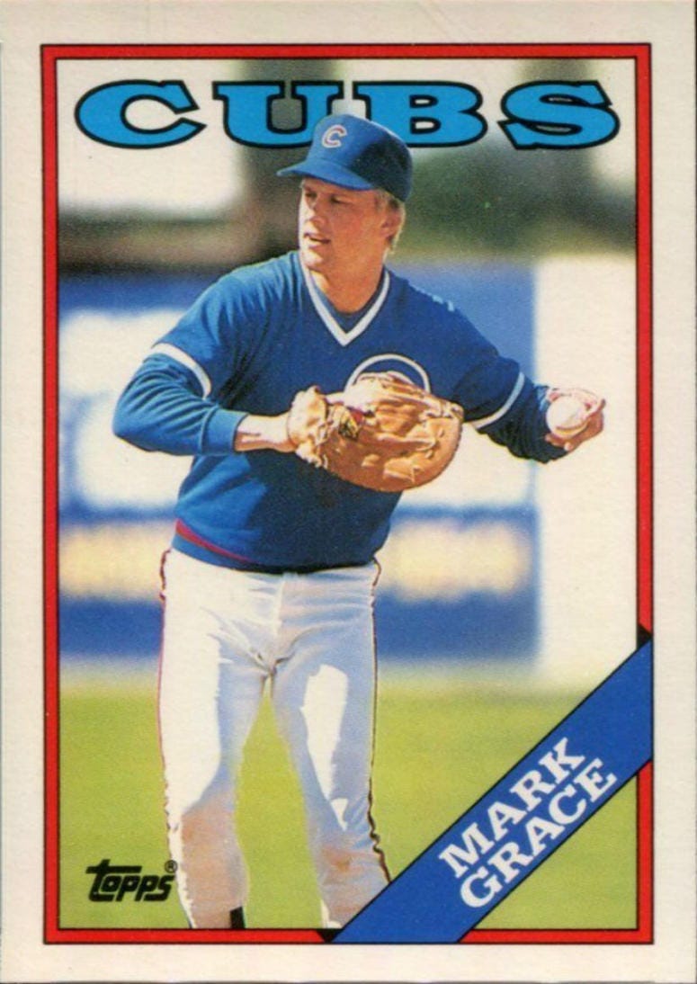 Mike Payne, Beckett: “This was the first Topps card that Grace appeared on, so it was kind of an obvious pick. Grace was...man, he was really good, and I’m not sure people really appreciate what he brought. The other guy that pushed him at that position Mike Payne, Beckett: “This was the first Topps card that Grace appeared on, so it was kind of an obvious pick. Grace was...man, he was really good, and I’m not sure people really appreciate what he brought. The other guy that pushed him at that position