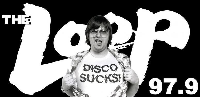 Steve Dahl with Disco Sucks shirt Steve Dahl with Disco Sucks shirt