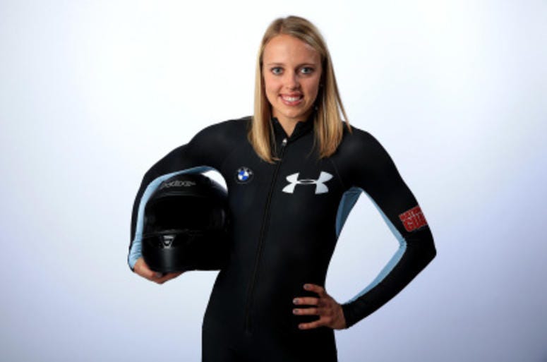 PARK CITY, UT – SEPTEMBER 29: Bobsledder Katie Eberling poses for a portrait during the USOC Media Summit ahead of the Sochi 2014 Winter Olympics on September 29, 2013 in Park City, Utah.