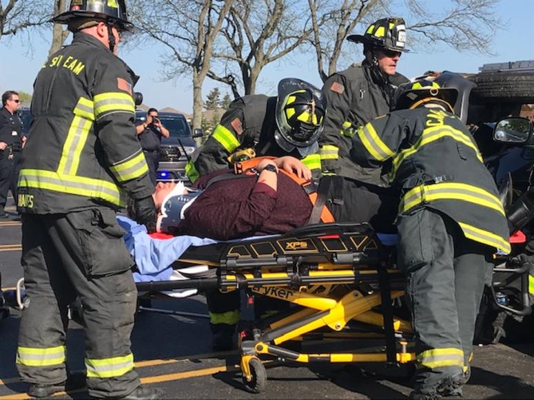 “Fatal Prom” crash scenario at Glenbard North High School. “Fatal Prom” crash scenario at Glenbard North High School.
