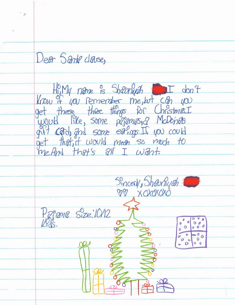 SantaForADay Letter