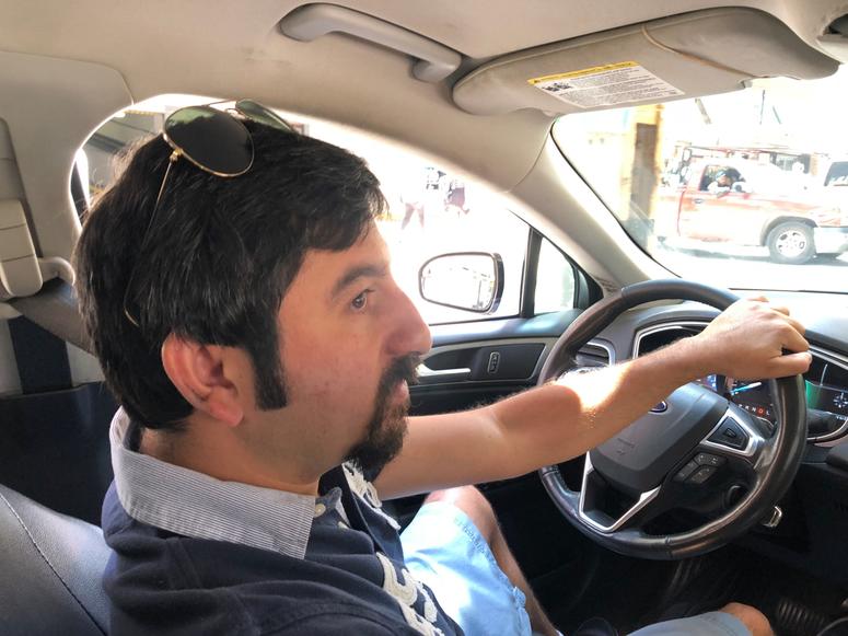 Cab driver Kasra Modabberi at Wells and Wells Cab driver Kasra Modabberi at Wells and Wells