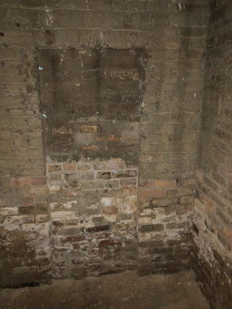 The latest “secret” has to do with a bricked over doorway found in the basement in November. The latest “secret” has to do with a bricked over doorway found in the basement in November.