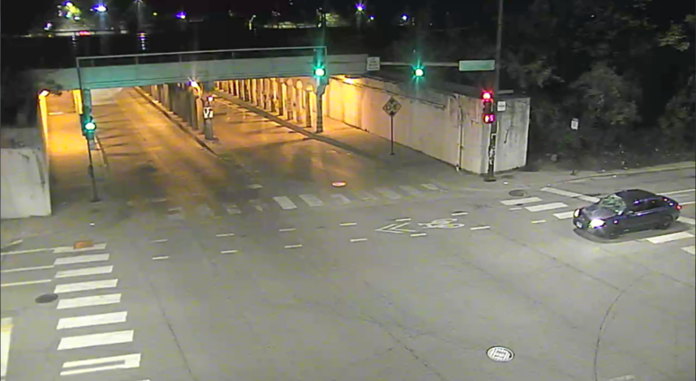 Surveillance image of the Chevrolet Cobalt wanted in a fatal hit-and-run May 16 in the 400 block of East 95th Street. Surveillance image of the Chevrolet Cobalt wanted in a fatal hit-and-run May 16 in the 400 block of East 95th Street.