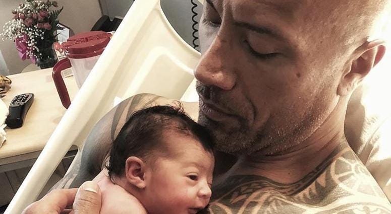 Dwayne the Rock Johnson with new baby girl