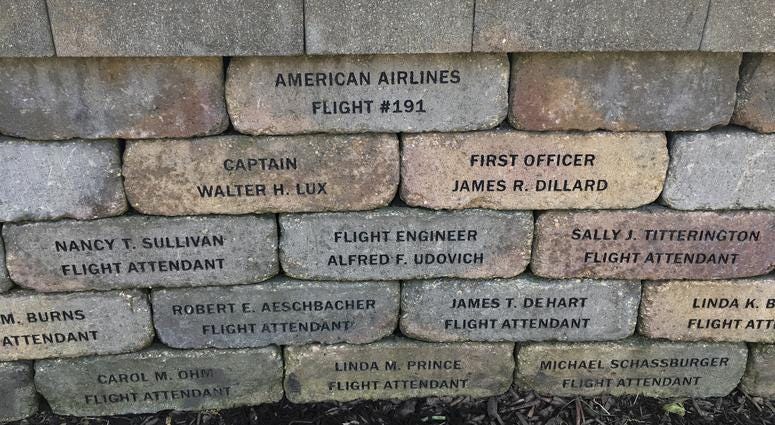 A memorial to Flight 191 A memorial to Flight 191