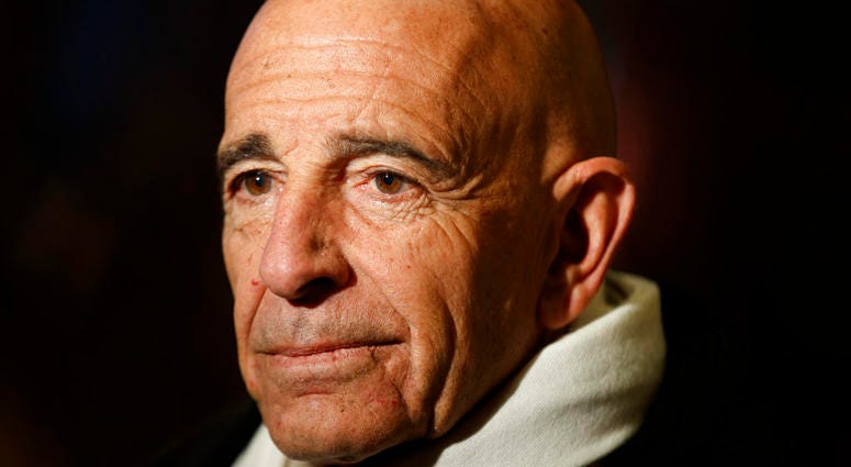 Tom Barrack, chairman of the inaugural committee, speaks with reporters in the lobby of Trump Tower in New York. The Associated Press has learned that investigators working with special counsel Robert Mueller have interviewed Barrack. Tom Barrack, chairman of the inaugural committee, speaks with reporters in the lobby of Trump Tower in New York. The Associated Press has learned that investigators working with special counsel Robert Mueller have interviewed Barrack.