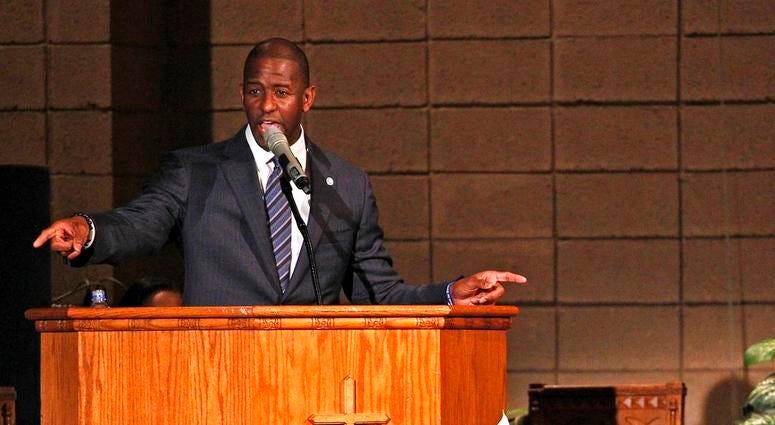 Mayor Andrew Gillum addresses supporters Mayor Andrew Gillum addresses supporters and urges that they keep politically engaged as the Broward County of Supervisor of Elections Office have five days to recount cast votes over an entire month leading up to Tuesday's midterm election.