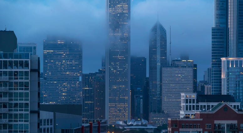 Foggy Chicago Skyline Foggy Chicago Skyline