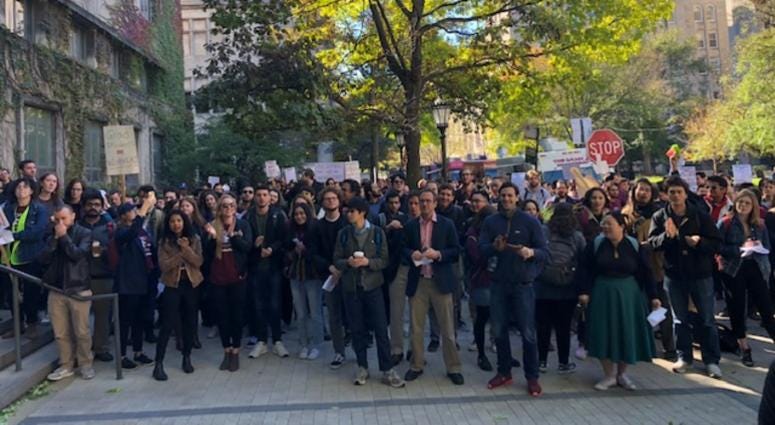 Graduate Student Workers Stage Walkout