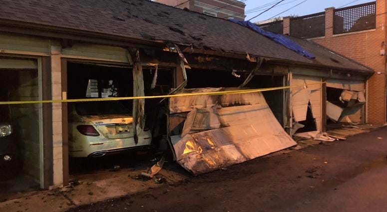 Five dumpsters and a garage were set on fire Tuesday in Lincoln Park on the North Side. Five dumpsters and a garage were set on fire Tuesday in Lincoln Park on the North Side.
