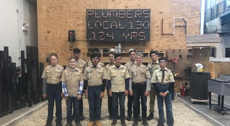 Chicago-area Boy and Girl Scouts spent the day at the Plumber's Union Local 130 earning career merit badges. Chicago-area Boy and Girl Scouts spent the day at the Plumber's Union Local 130 earning career merit badges.