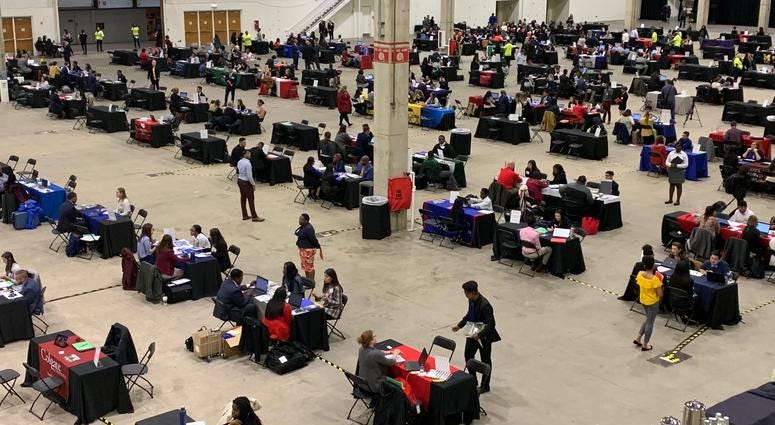 Hundreds of Chicago high school students were accepted to college on the spot Tuesday at Navy Pier. Hundreds of Chicago high school students were accepted to college on the spot Tuesday at Navy Pier.
