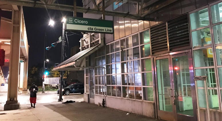 A woman was killed by a CTA train Sunday night at the Cicero Green Line stop.