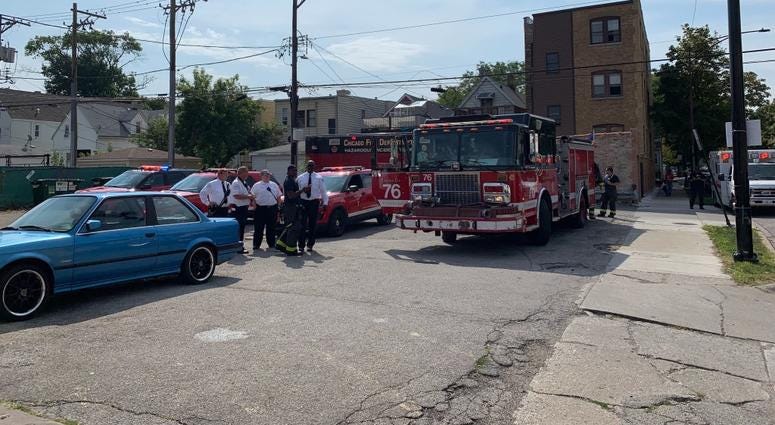 The Chicago Fire Department is conducting a hazardous materials response after a suspicious package was found in a mailbox Sept. 22, 2019, near Fullerton and Central Park avenues in Logan Square. The Chicago Fire Department is conducting a hazardous materials response after a suspicious package was found in a mailbox Sept. 22, 2019, near Fullerton and Central Park avenues in Logan Square.