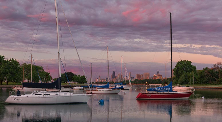 Barry Butler's photograph of Montrose Harbor Barry Butler's photograph of Montrose Harbor