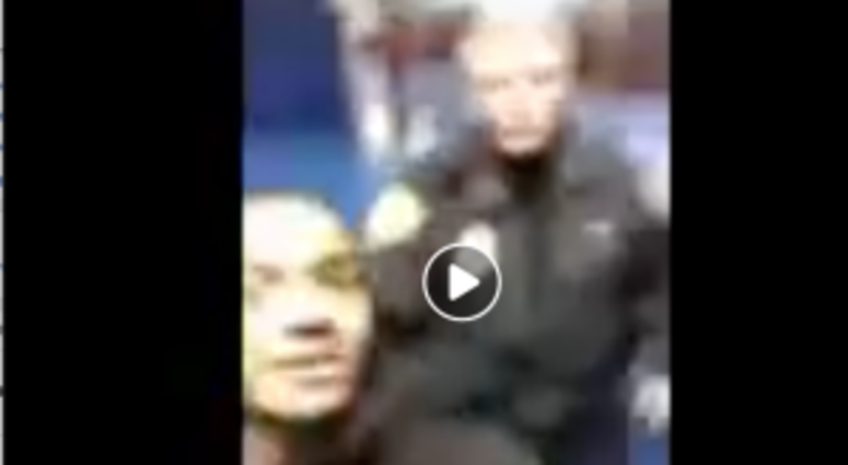 An officer was placed on leave after a video of the encounter was posted online.