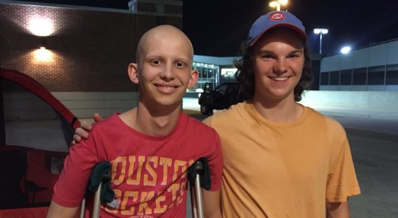 Tyler Trent, left, and Josh Seals camped out on the Friday night before the 2017 Purdue-Michigan game at Ross-Ade Stadium.