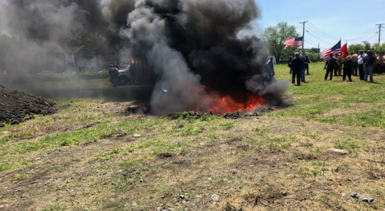 On this Flag Day, the city of Chicago carried on a 13-year tradition, burning American Flags that have become worn out. On this Flag Day, the city of Chicago carried on a 13-year tradition, burning American Flags that have become worn out.