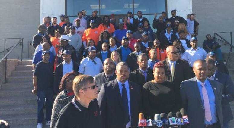 CTA bus drivers gathered in support of driver Melissa Barker and for more serious charges against people accused of attacking CTA drivers