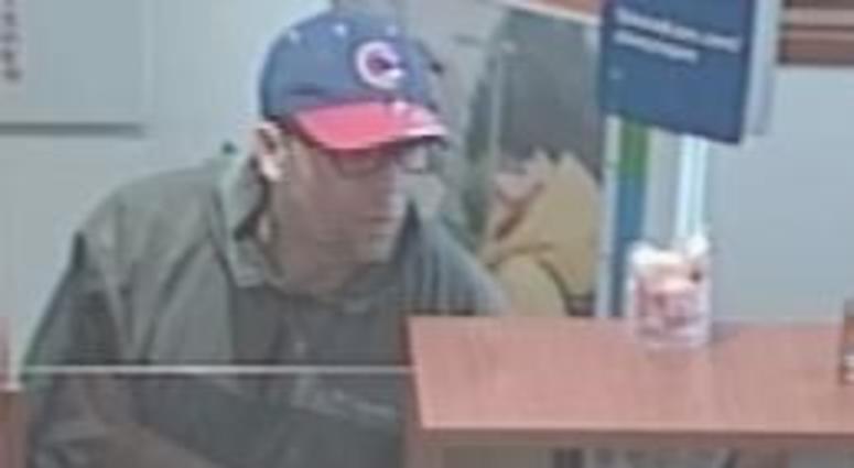 Video frame of a suspected bank robber on Sept. 28, 2018 in Niles, IL