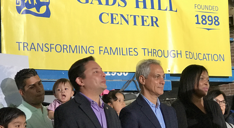 Mayor Rahm Emanuel has announced plans for a early childhood education center in Brighton Park.