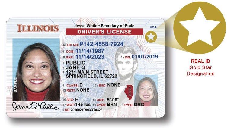 A REAL ID illustration/ Illinois Secretary of State