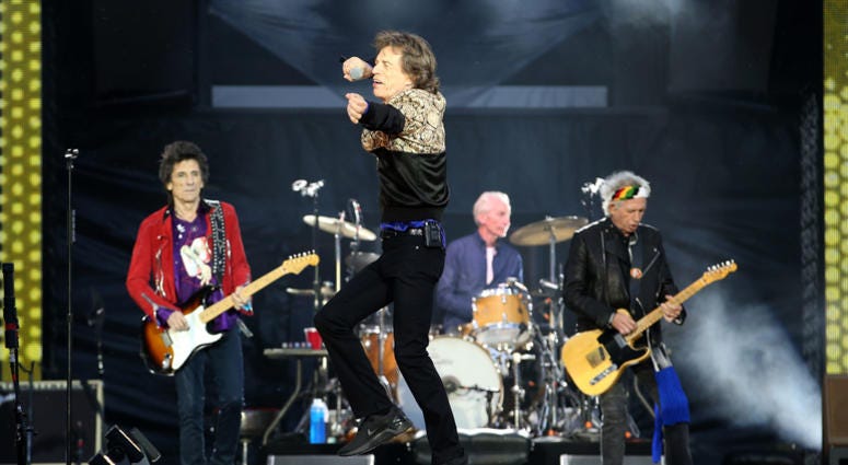 Ronnie Wood, Mick Jagger, Charlie Watts and Keith Richards of the Rolling Stones