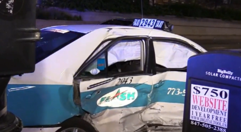 A man riding in a taxi was killed in a two-vehicle crash Thursday in the Loop A man riding in a taxi was killed in a two-vehicle crash Thursday in the Loop