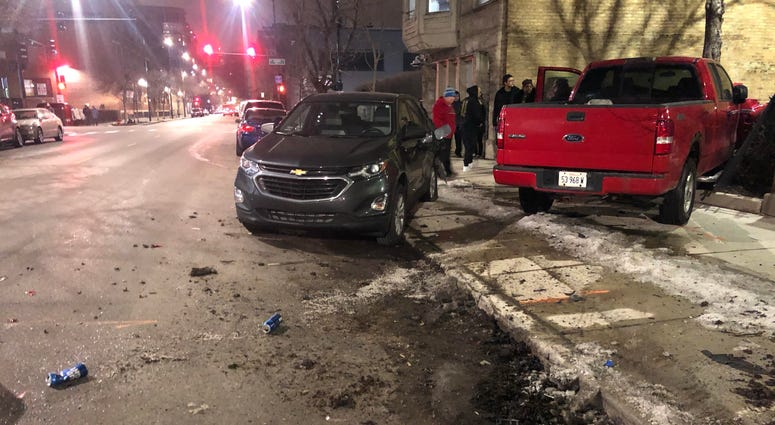 As officers investigated the crash, beer cans could be seen in the bed of the truck, near his feet and on the ground near the truck. As officers investigated the crash, beer cans could be seen in the bed of the truck, near his feet and on the ground near the truck.