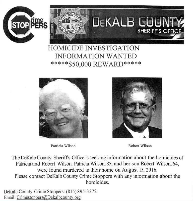 Sycamore Double-Murder reward flyer Sycamore Double-Murder reward flyer