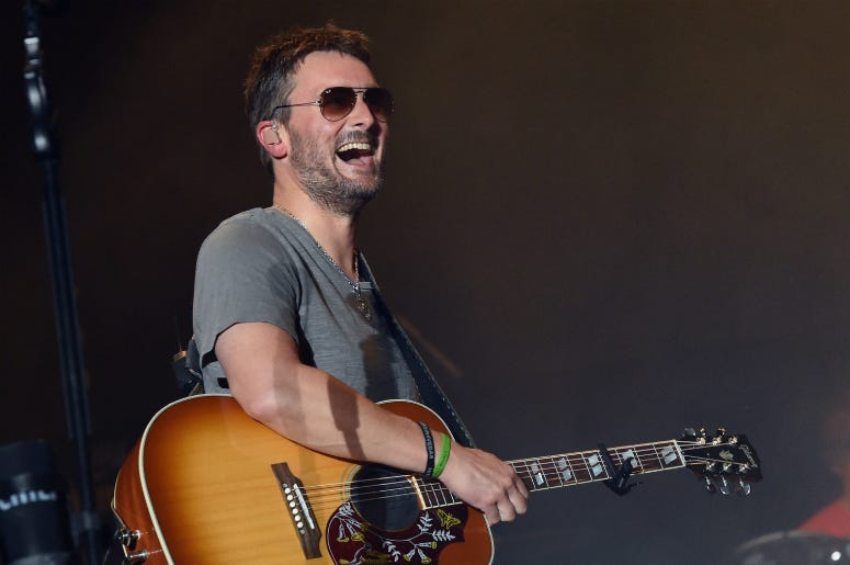 Eric Church performs during Pepsi's Rock The South Festival in 2018 Eric Church performs during Pepsi's Rock The South Festival in 2018