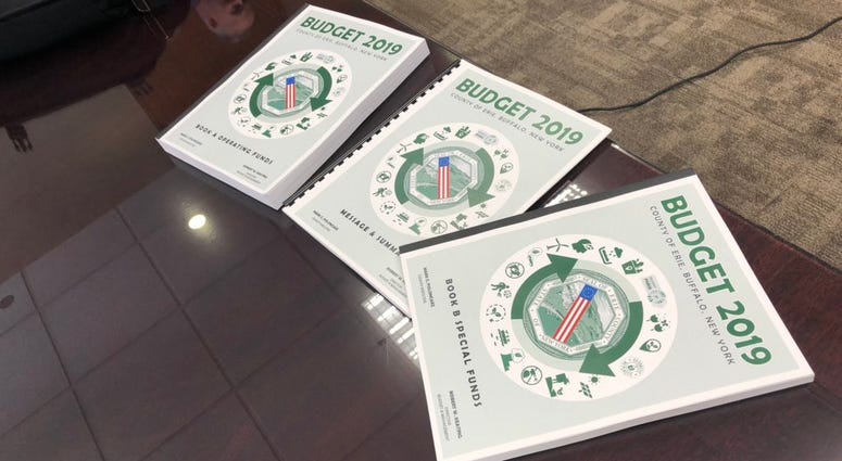 2019 Proposed Erie County Budget. October 12, 2018 (WBEN Photo/Mike Baggerman)