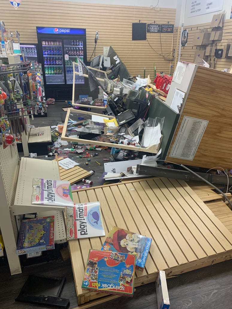 More damage from Black Rock Pharmacy after night of civil unrest