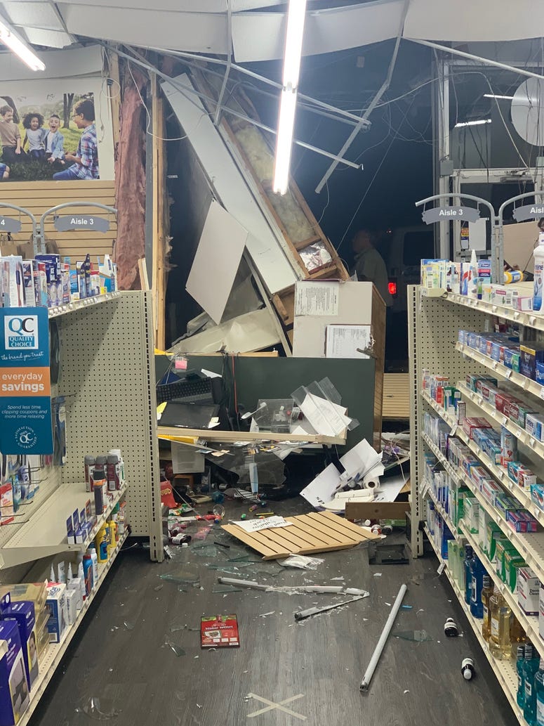 Damage from civil unrest in Buffalo